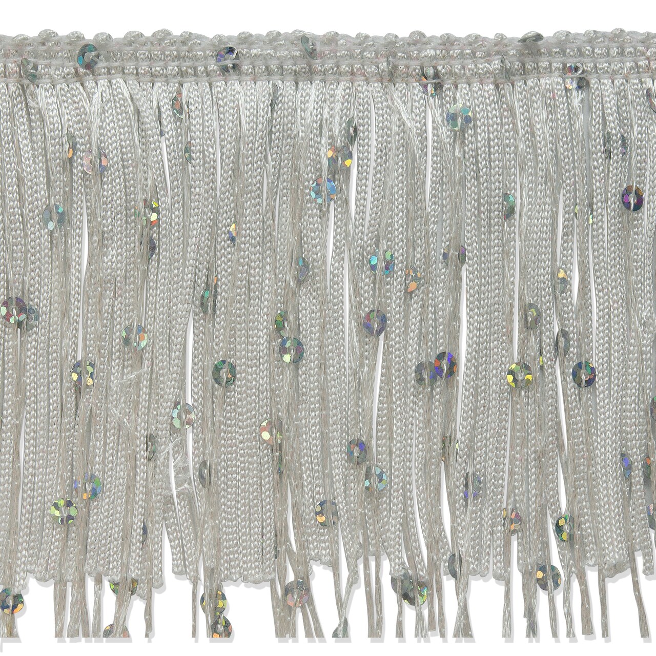 5 Yards of 3" Starlight Hologram Sequin Chainette Fringe Trim | 5 yard cut